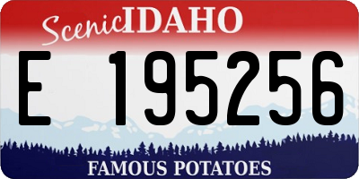 ID license plate E195256