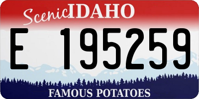 ID license plate E195259