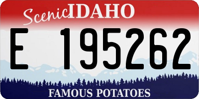 ID license plate E195262
