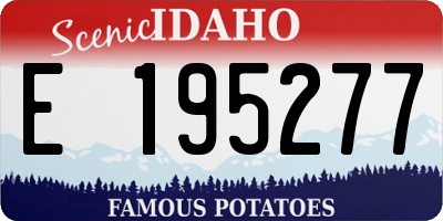 ID license plate E195277