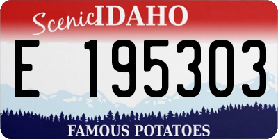 ID license plate E195303