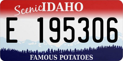 ID license plate E195306