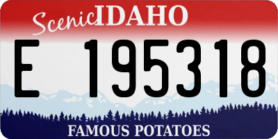 ID license plate E195318