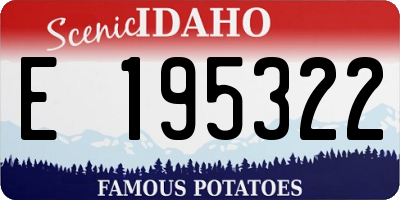ID license plate E195322