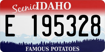 ID license plate E195328