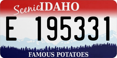ID license plate E195331