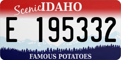 ID license plate E195332