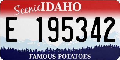 ID license plate E195342