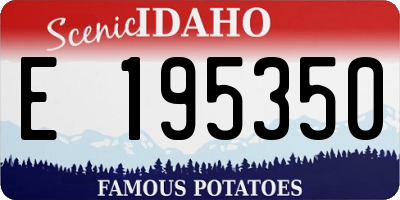 ID license plate E195350