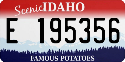 ID license plate E195356