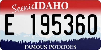 ID license plate E195360