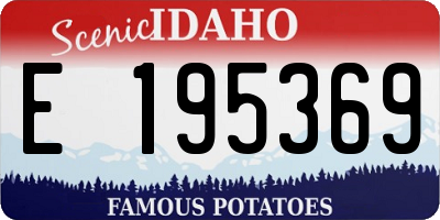 ID license plate E195369