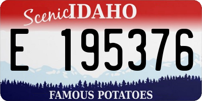ID license plate E195376