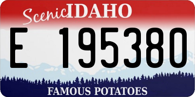 ID license plate E195380