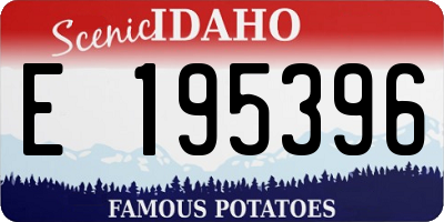 ID license plate E195396