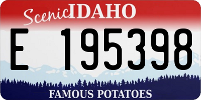 ID license plate E195398