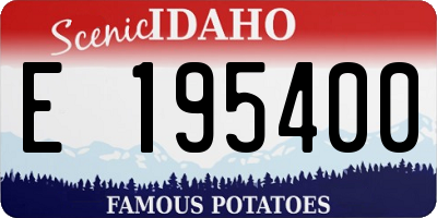 ID license plate E195400