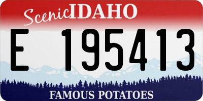 ID license plate E195413