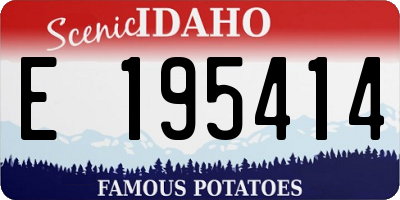 ID license plate E195414