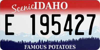ID license plate E195427