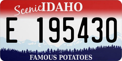 ID license plate E195430