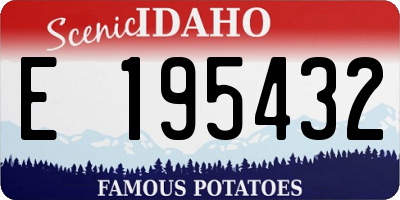 ID license plate E195432