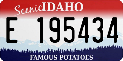 ID license plate E195434