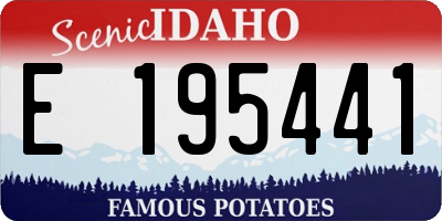 ID license plate E195441