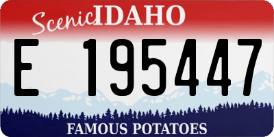 ID license plate E195447
