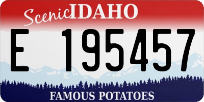 ID license plate E195457