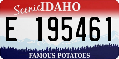 ID license plate E195461