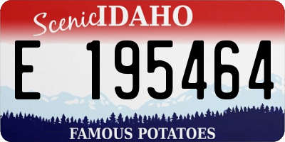 ID license plate E195464