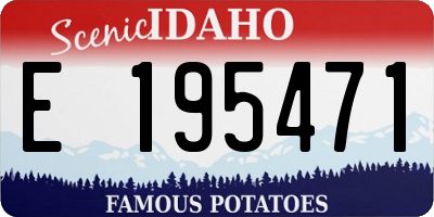 ID license plate E195471