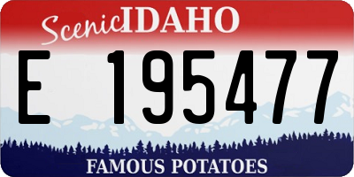 ID license plate E195477