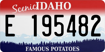 ID license plate E195482
