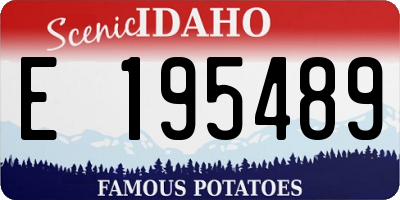 ID license plate E195489