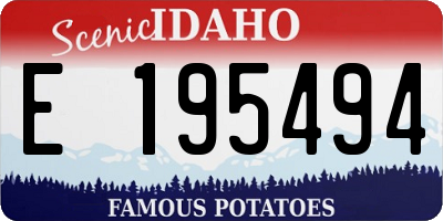 ID license plate E195494