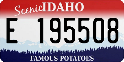 ID license plate E195508