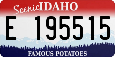 ID license plate E195515