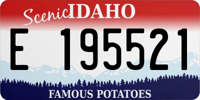 ID license plate E195521