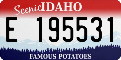 ID license plate E195531