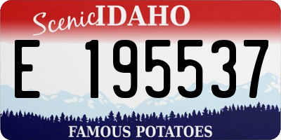 ID license plate E195537