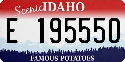 ID license plate E195550
