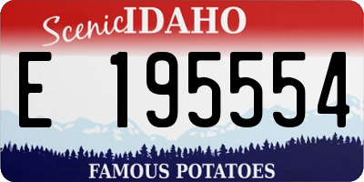 ID license plate E195554