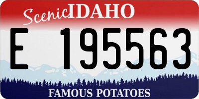 ID license plate E195563