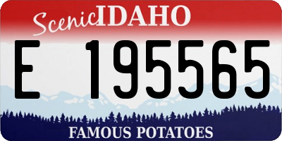 ID license plate E195565