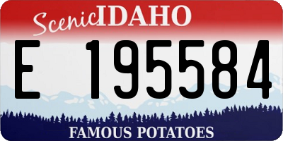 ID license plate E195584