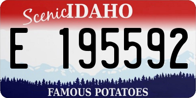 ID license plate E195592