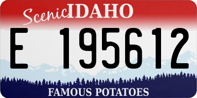ID license plate E195612