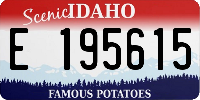 ID license plate E195615